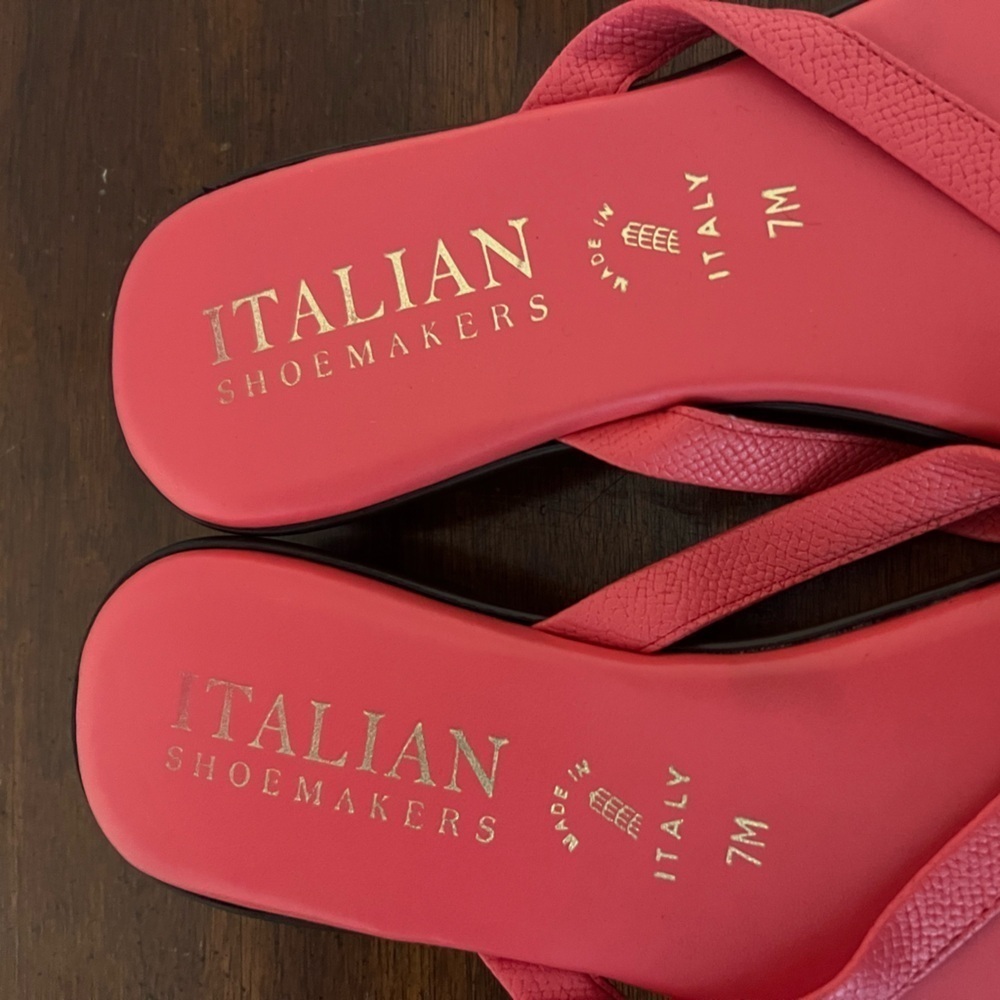 Italian shoe makers made in Italy Women's coral Sandals size 7 - Picture 3 of 6